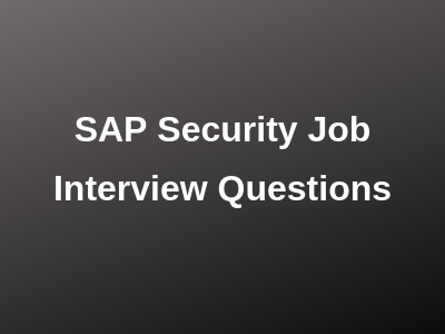 SAP Interview Questions