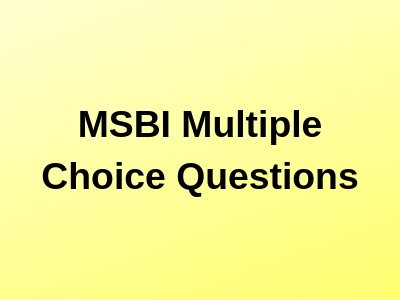 MSBI Multiple Choice Questions
