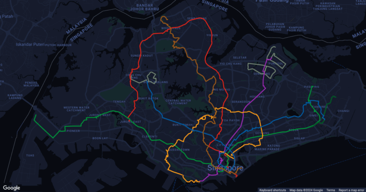 MRT lines Singapore