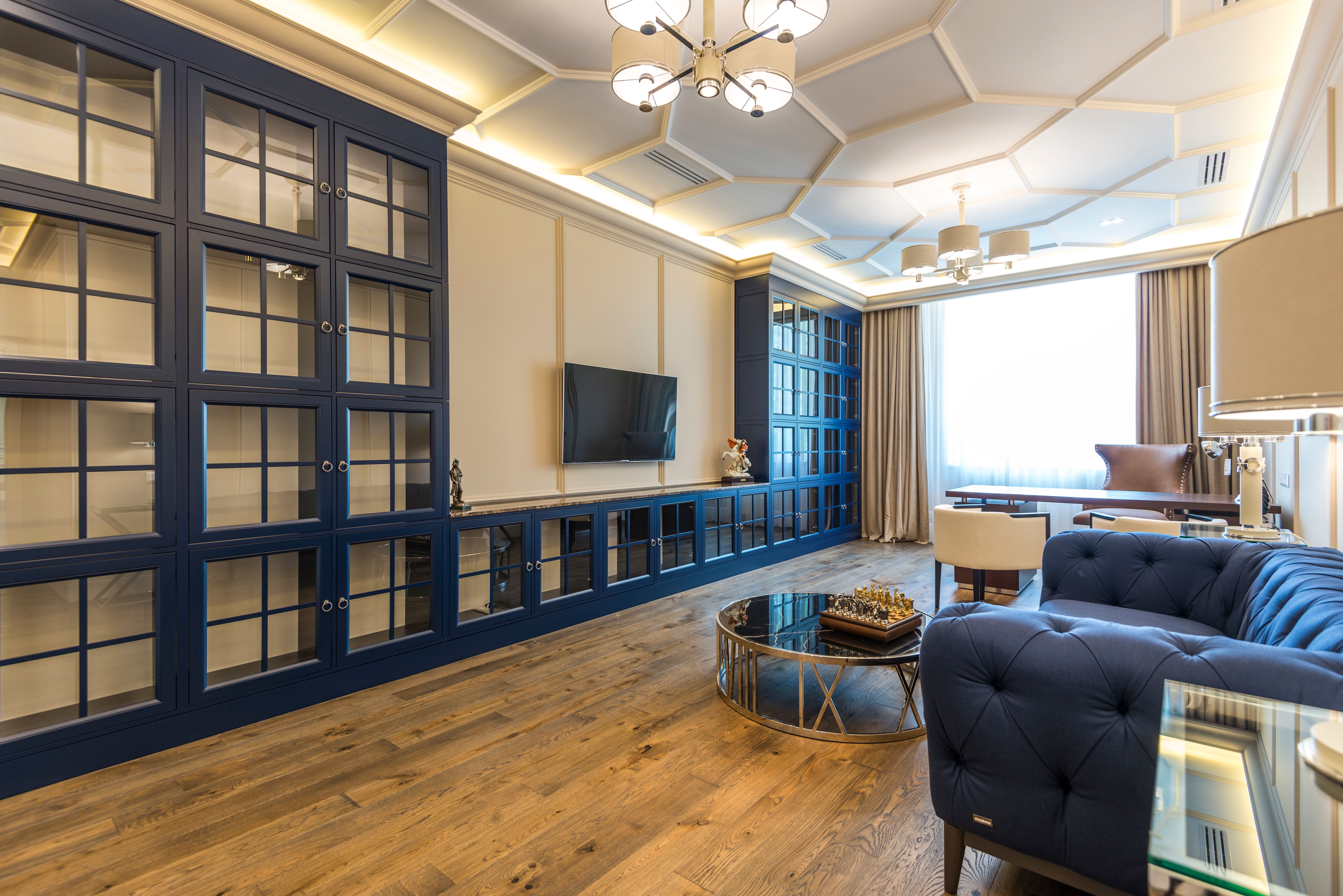 Elegant contemporary apartment interior with modern furnishings, suggesting refined living at the Serra Residences.